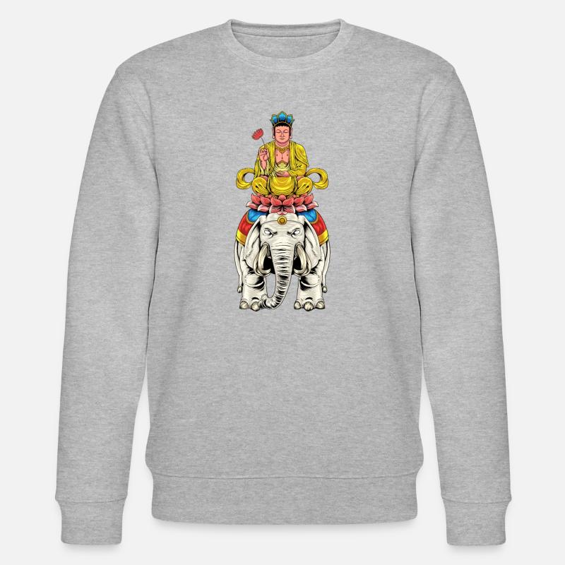 Bouddhisme Dieu Bodhisattva Samantabhadra - Sweat bio CHANGER Stanley/Stella Unisexe - gris chiné