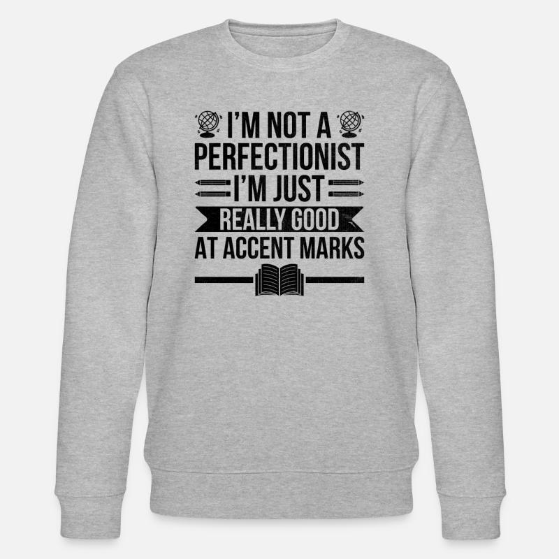 Fremdsprachenlehrer Schule Sprachlehrer - Stanley/Stella Unisex Bio-Sweatshirt CHANGER - Grau meliert