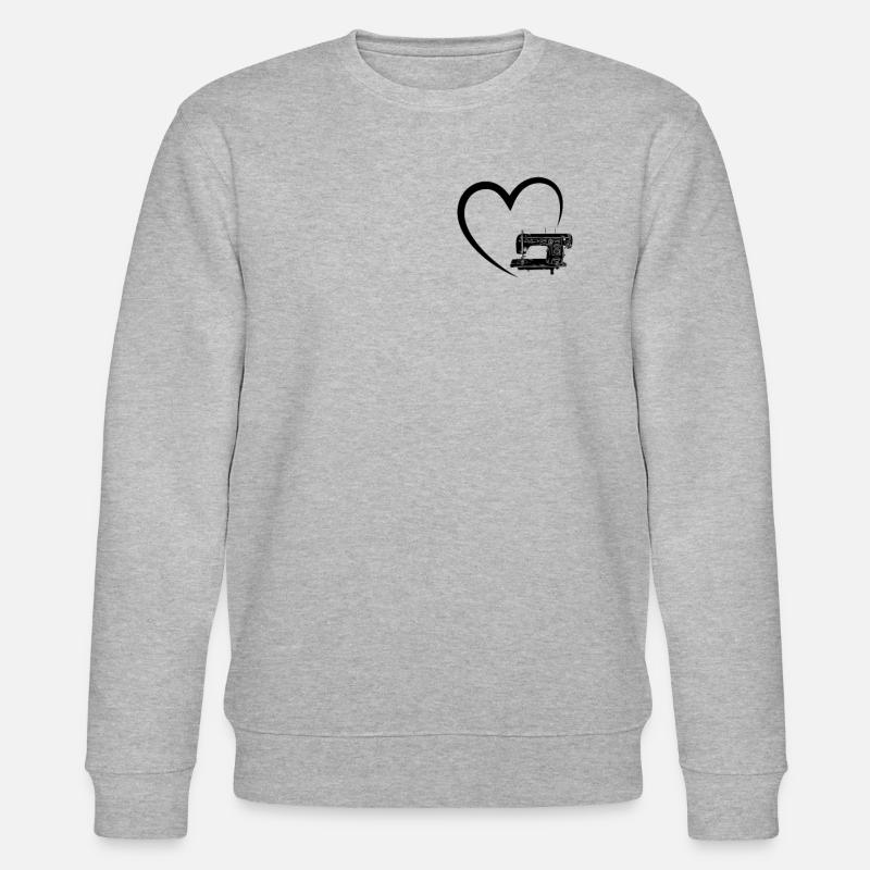 Sewing Heart sewing machine Sewing - Stanley/Stella Unisex Bio-Sweatshirt CHANGER  - Grau meliert