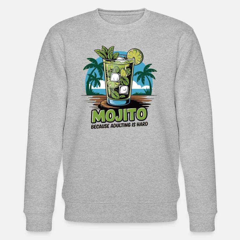 Mojito – Der Eltern-Retter - Stanley/Stella Unisex Bio-Sweatshirt CHANGER  - Grau meliert