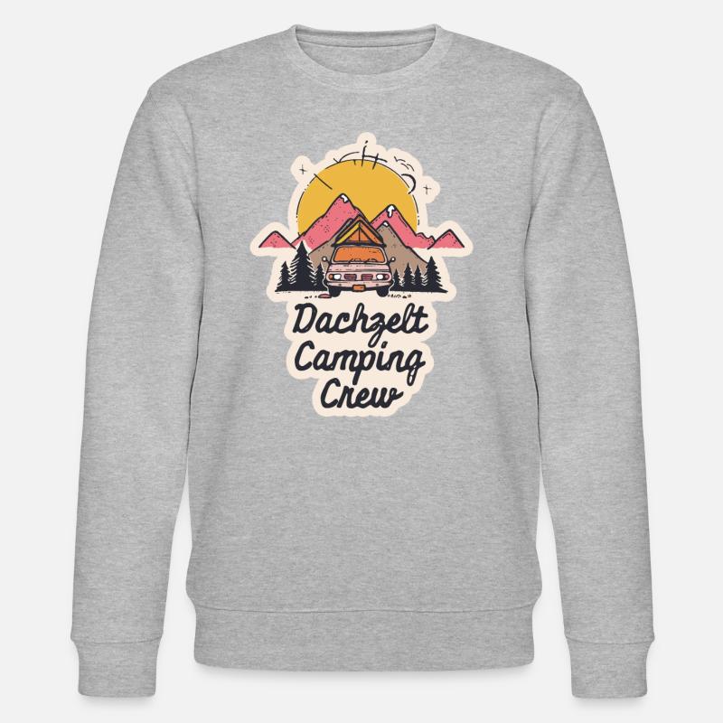 Dachzelt Camping Crew - Stanley/Stella Unisex Bio-Sweatshirt CHANGER  - Grau meliert