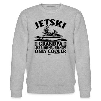 Jetski Papi comme un Papi normal juste plus cool - - Sweat bio CHANGER Stanley/Stella Unisexe - gris chiné - Devant - Nik (191cm) & Marisol (170cm)