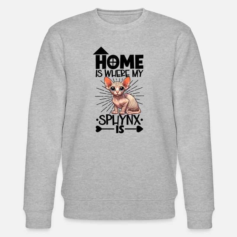 Zuhause - Sphynx - Stanley/Stella Unisex Bio-Sweatshirt CHANGER  - Grau meliert
