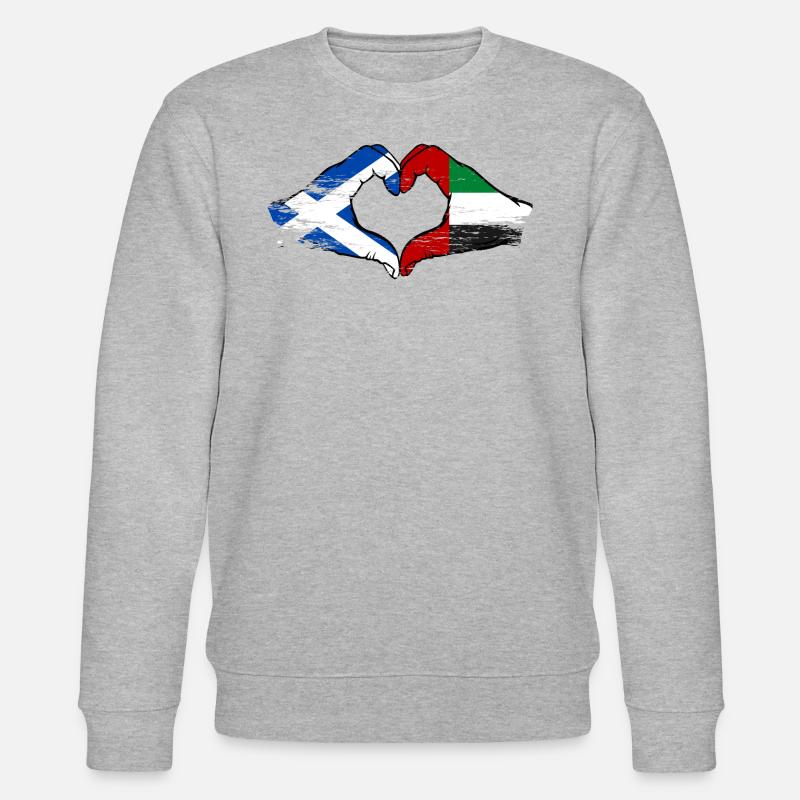 Écosse Émirats arabes unis Drapeau - Sweat bio CHANGER Stanley/Stella Unisexe - gris chiné