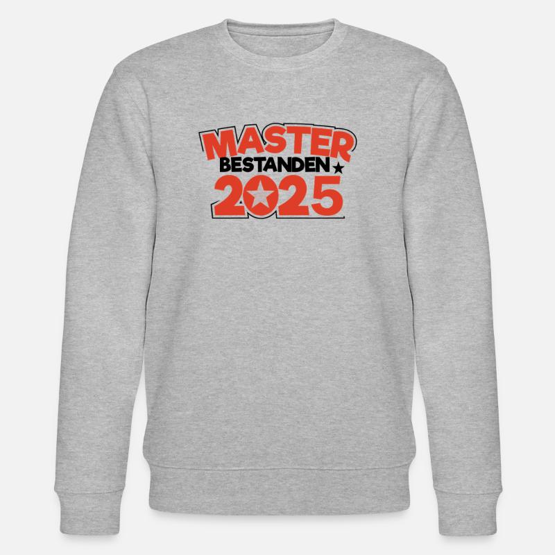 Master 2025 Masterabschluss Sponsion Graduation - Stanley/Stella Unisex Bio-Sweatshirt CHANGER  - Grau meliert