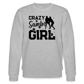 Crazy Sambo Girl - Stanley/Stella Unisex Bio-Sweatshirt CHANGER  - Grau meliert - Vorne - Nik (191cm) & Marisol (170cm)