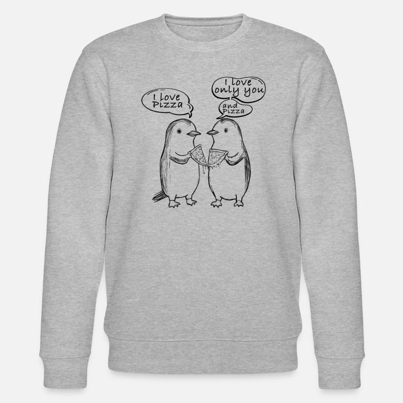 J’adore Pizza Penguins - Sweat bio CHANGER Stanley/Stella Unisexe - gris chiné
