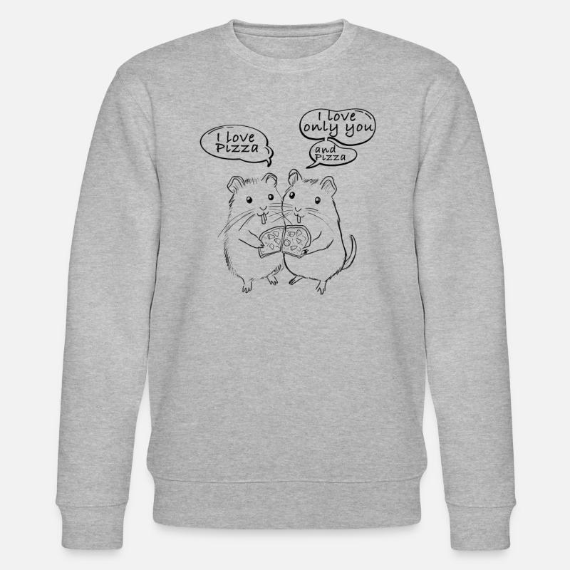 J’adore Pizza Cochon d’Inde - Sweat bio CHANGER Stanley/Stella Unisexe - gris chiné