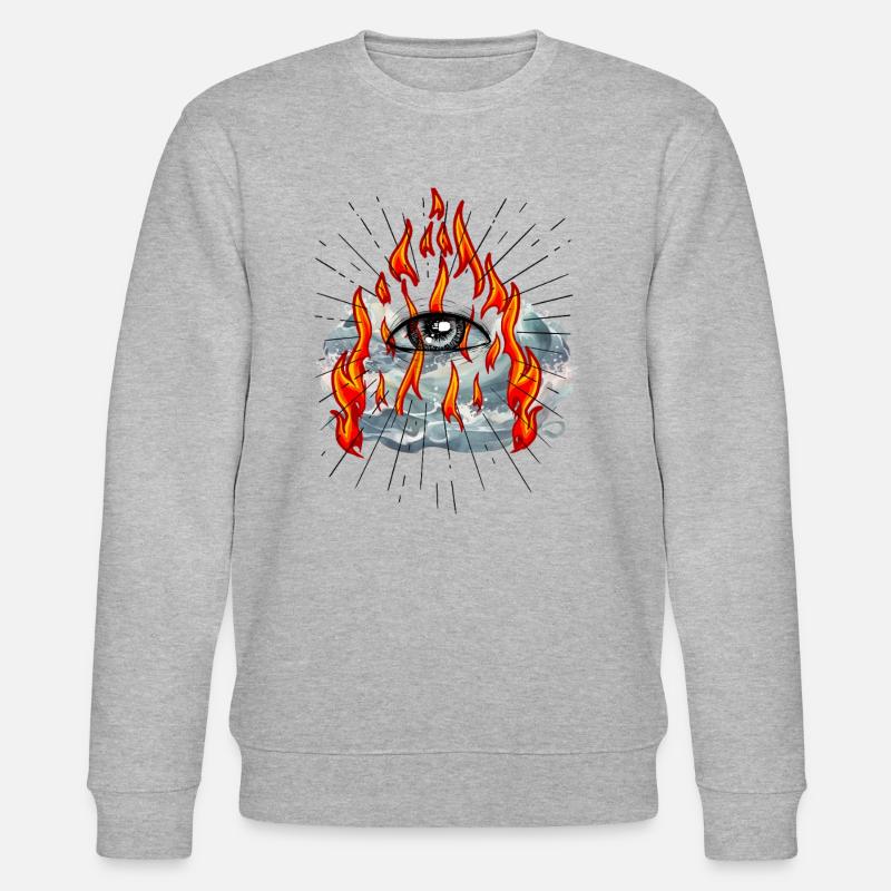 Illuminati Eye Dieu Messie Jésus - Sweat bio CHANGER Stanley/Stella Unisexe - gris chiné