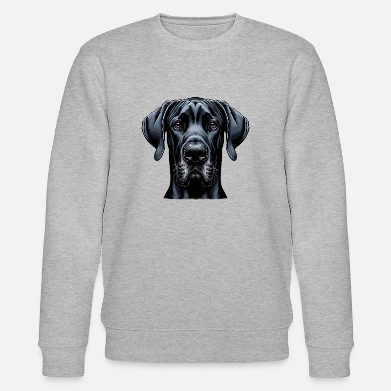Visage de chien - Dogue allemand - Sweat bio CHANGER Stanley/Stella Unisexe - gris chiné