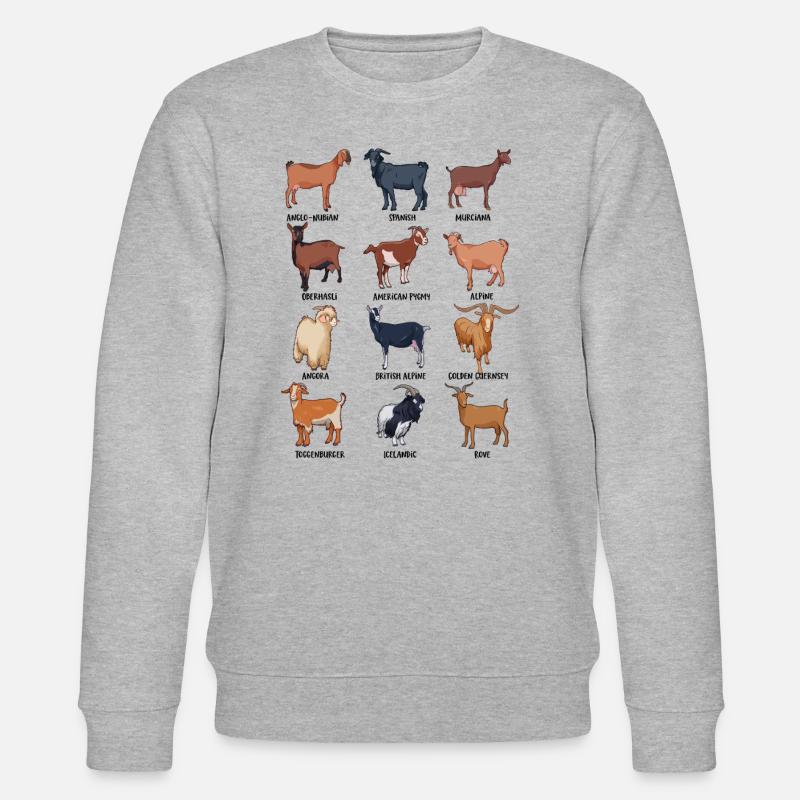 De nombreuses chèvres différentes - Sweat bio CHANGER Stanley/Stella Unisexe - gris chiné
