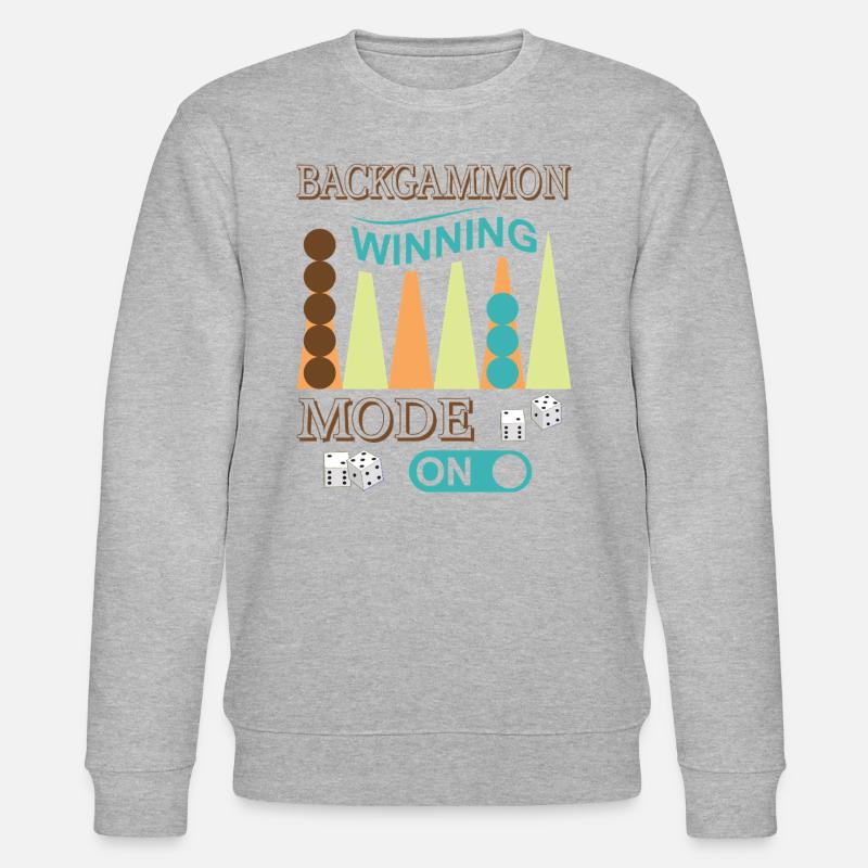 Backgammon Spiel - Stanley/Stella Unisex Bio-Sweatshirt CHANGER  - Grau meliert