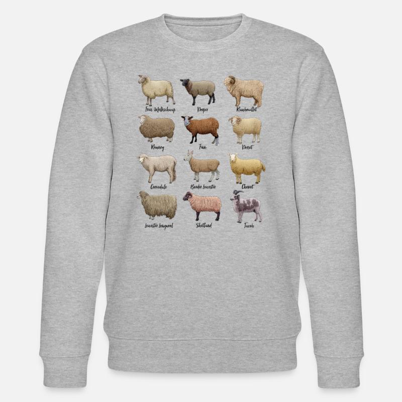 Dessins de moutons - Moutons - Sweat bio CHANGER Stanley/Stella Unisexe - gris chiné