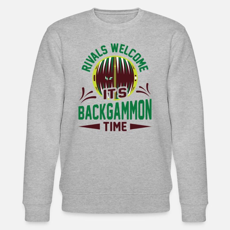 Backgammon Spiel - Stanley/Stella Unisex Bio-Sweatshirt CHANGER  - Grau meliert
