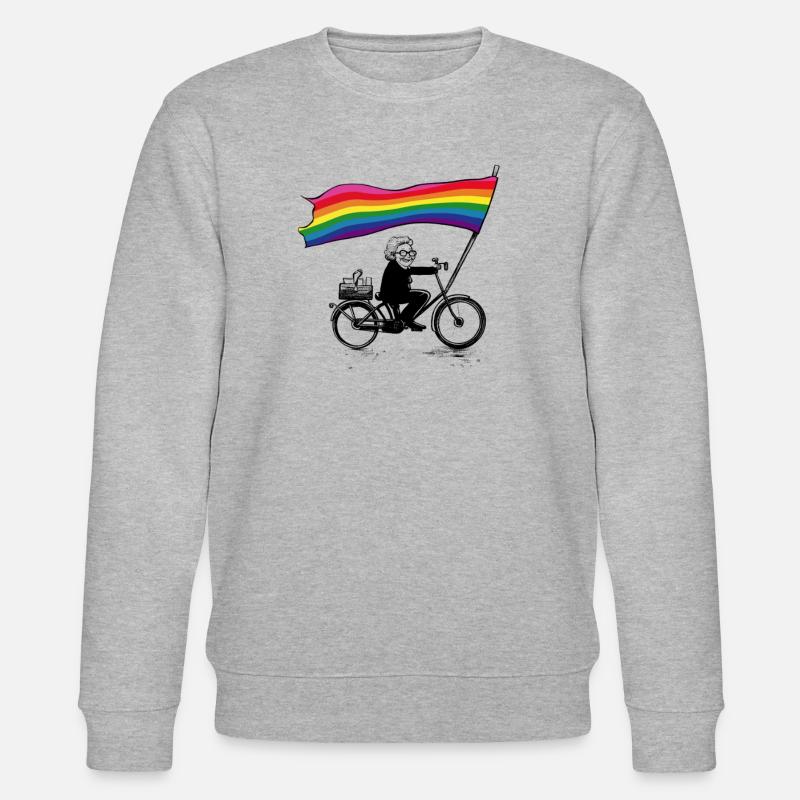 Olas gegen rechts - Stanley/Stella Unisex Bio-Sweatshirt CHANGER  - Grau meliert