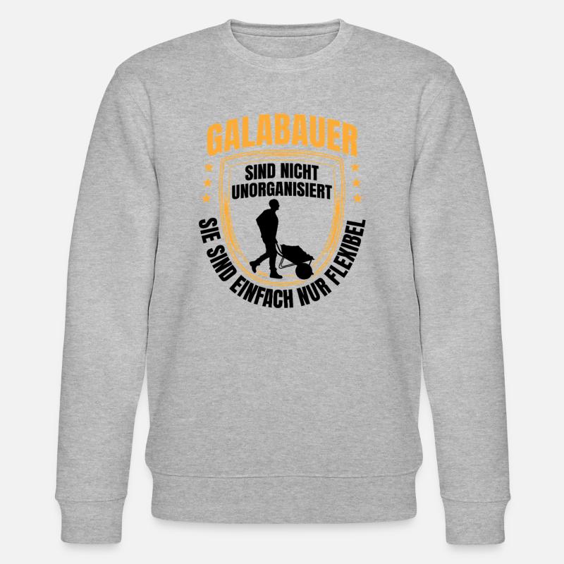 Galabauer sind flexibel Landschaftsbauer - Stanley/Stella Unisex Bio-Sweatshirt CHANGER  - Grau meliert