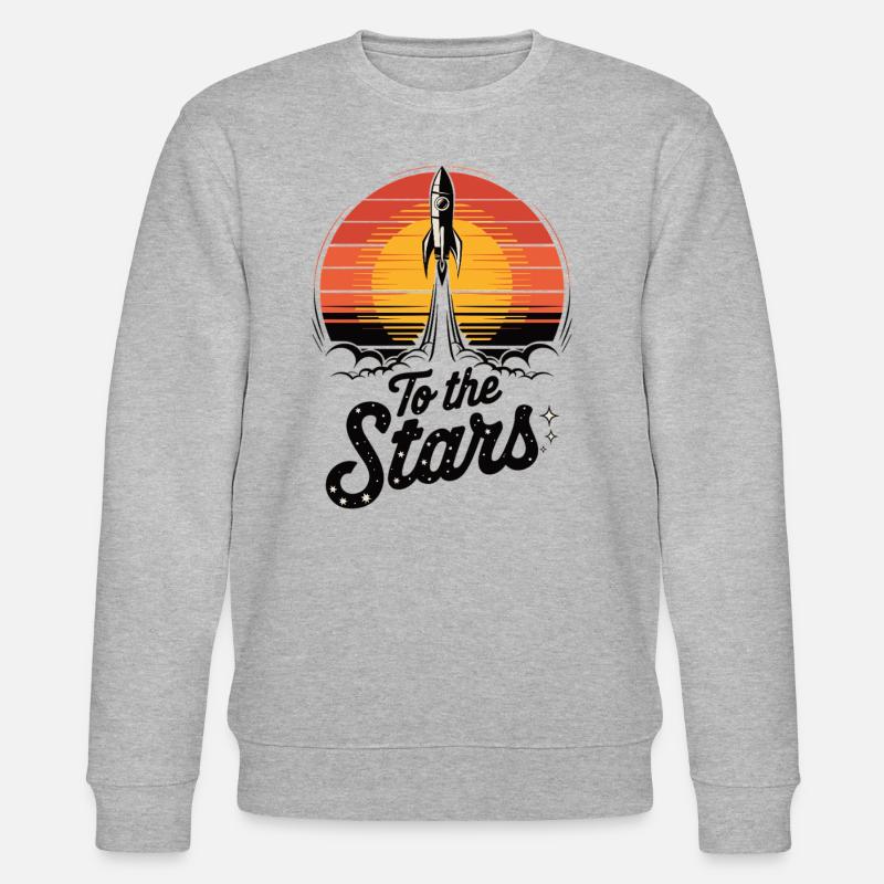 Rocket launch into space - Stanley/Stella CHANGER Unisex Organic Sweatshirt - heather grey