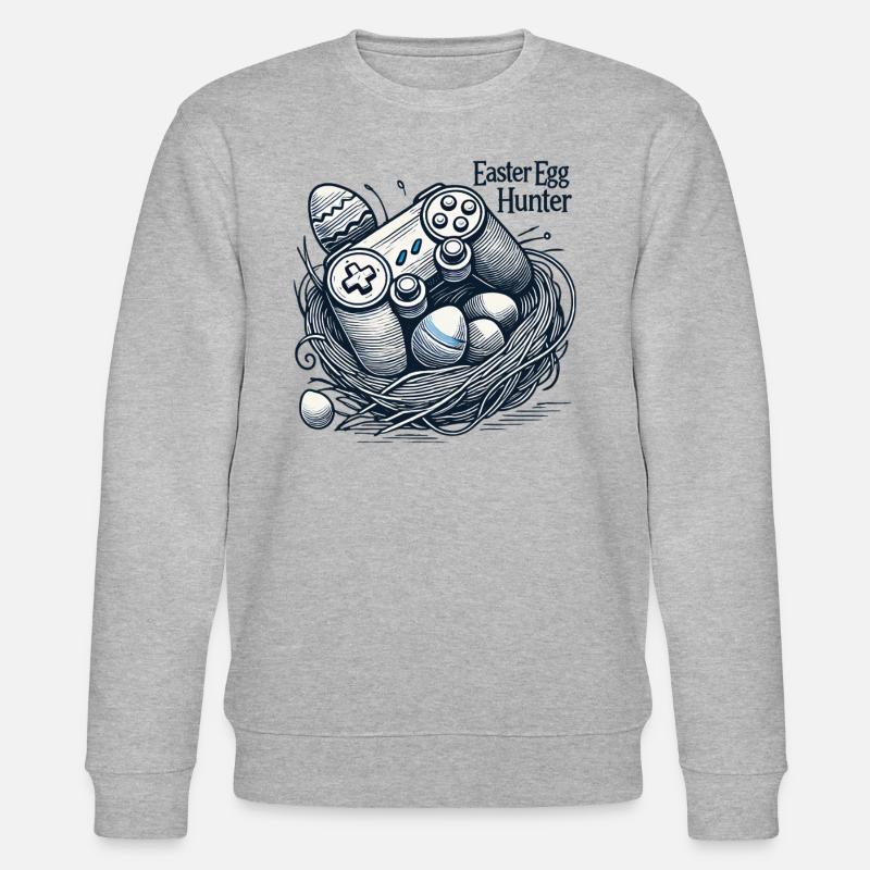 Osterei Jäger Gaming Controller Design - Stanley/Stella Unisex Bio-Sweatshirt CHANGER  - Grau meliert