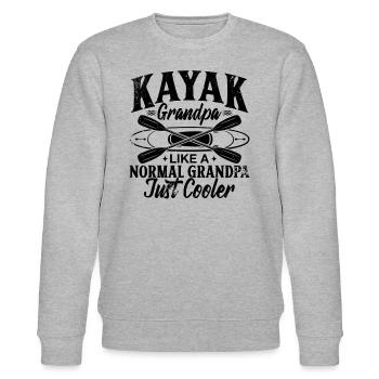 Kayak Papi comme un Papi normal juste plus frais - - Sweat bio CHANGER Stanley/Stella Unisexe - gris chiné - Devant - Nik (191cm) & Marisol (170cm)