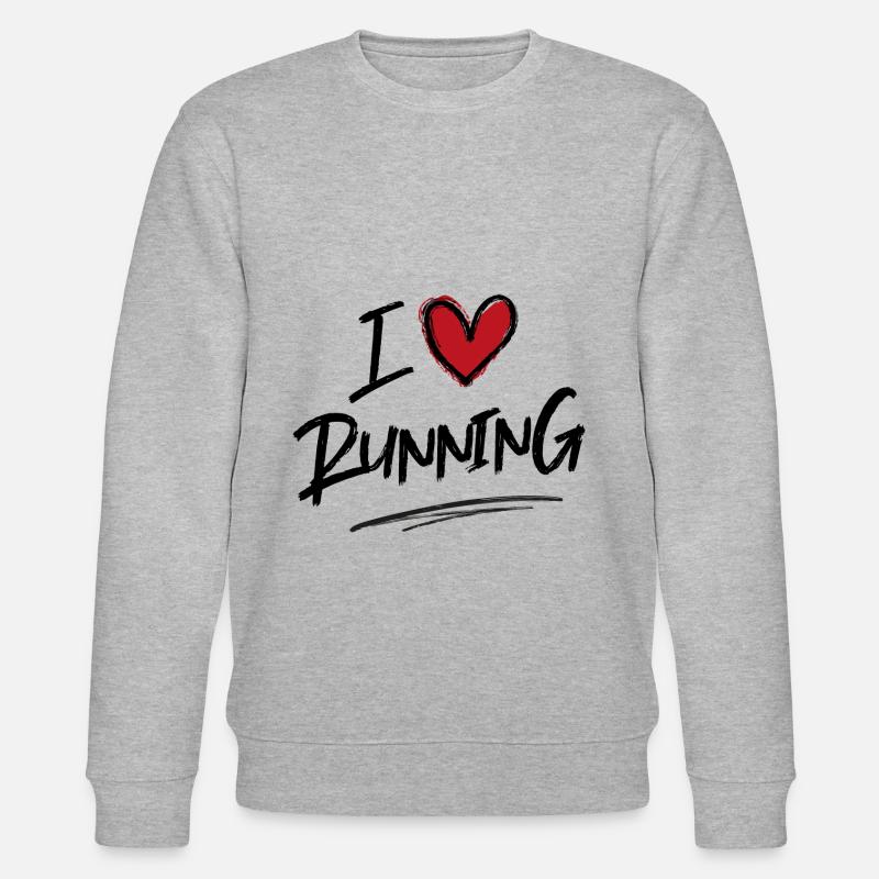 Ich liebe Rennen - Stanley/Stella Unisex Bio-Sweatshirt CHANGER  - Grau meliert