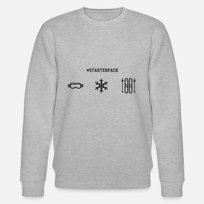 Starterpack Skifahrer - Stanley/Stella Unisex Bio-Sweatshirt CHANGER  - Grau meliert