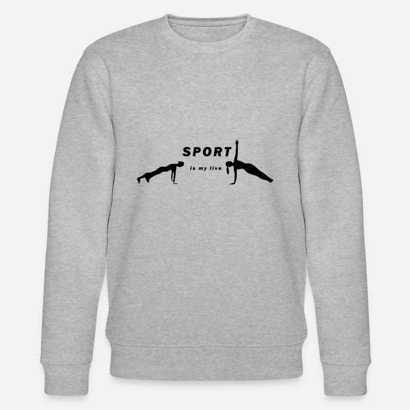 Sport is my live - Stanley/Stella Unisex Bio-Sweatshirt CHANGER  - Grau meliert