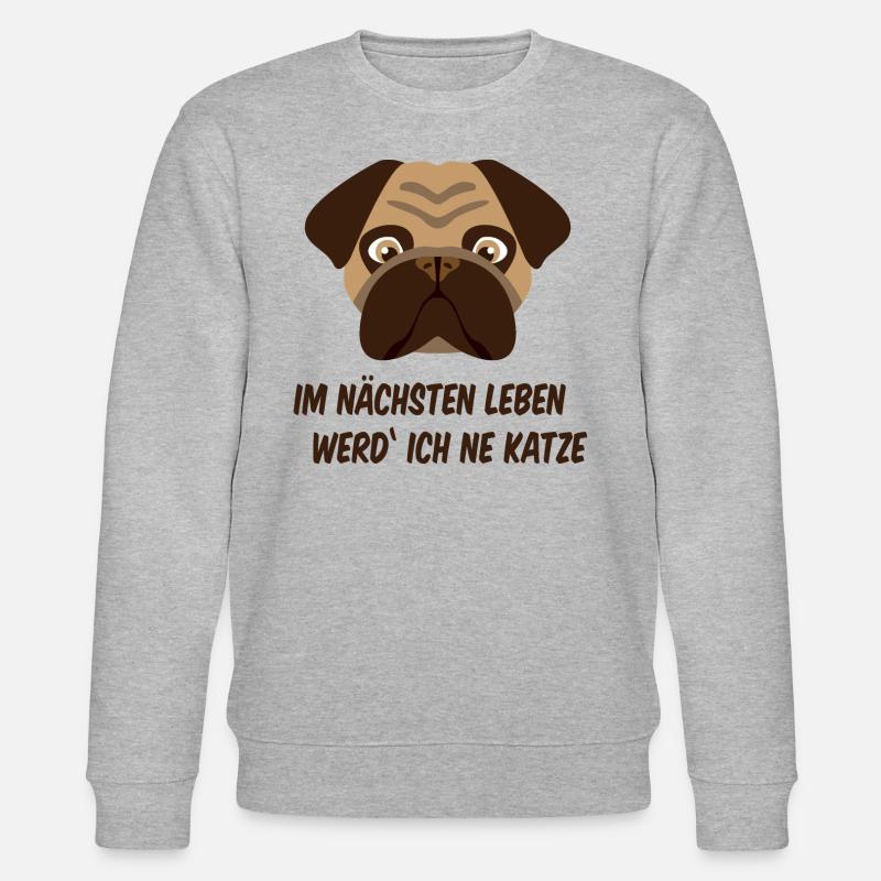 Frustrierter Mops - Stanley/Stella Unisex Bio-Sweatshirt CHANGER  - Grau meliert