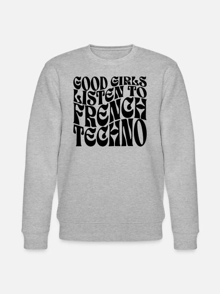 Piger lytter til fransk techno - Stanley/Stella økologisk unisex-sweatshirt CHANGER  - grå meleret