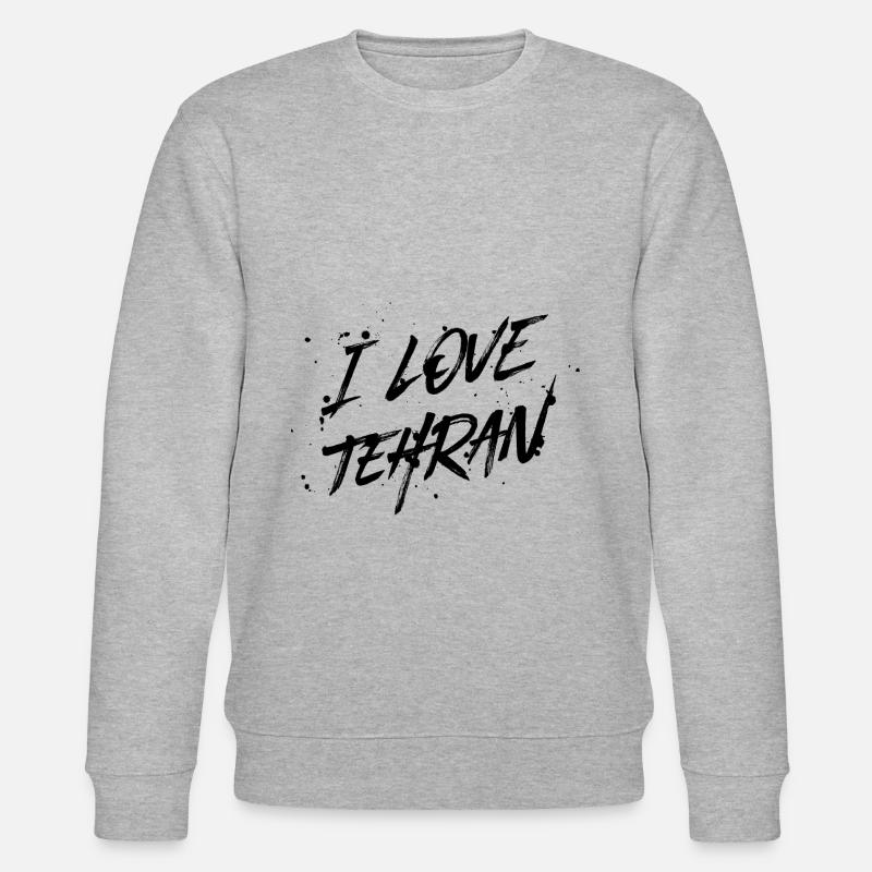 I Love Tehran - Stanley/Stella Unisex Bio-Sweatshirt CHANGER  - Grau meliert