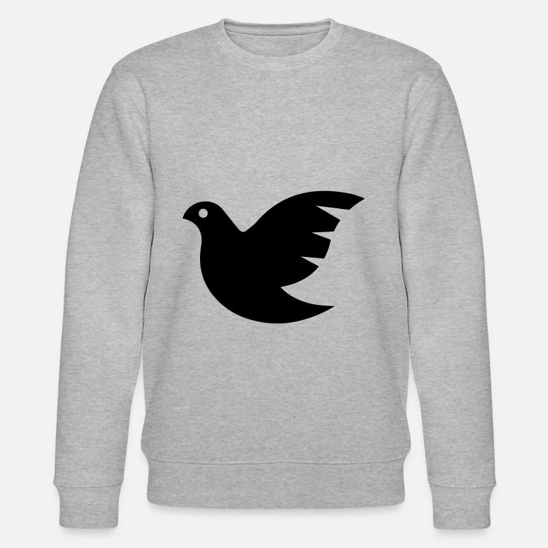 Taube symbol - Stanley/Stella Unisex Bio-Sweatshirt CHANGER  - Grau meliert