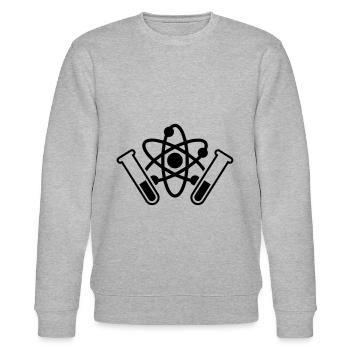 Reagenzglas Symbol - Stanley/Stella Unisex Bio-Sweatshirt CHANGER  - Grau meliert - Vorne - Nik (191cm) & Marisol (170cm)