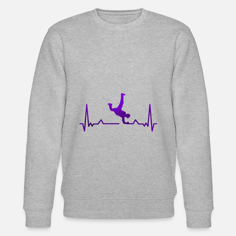 Rythme cardiaque de breakdance - Sweat bio CHANGER Stanley/Stella Unisexe - gris chiné