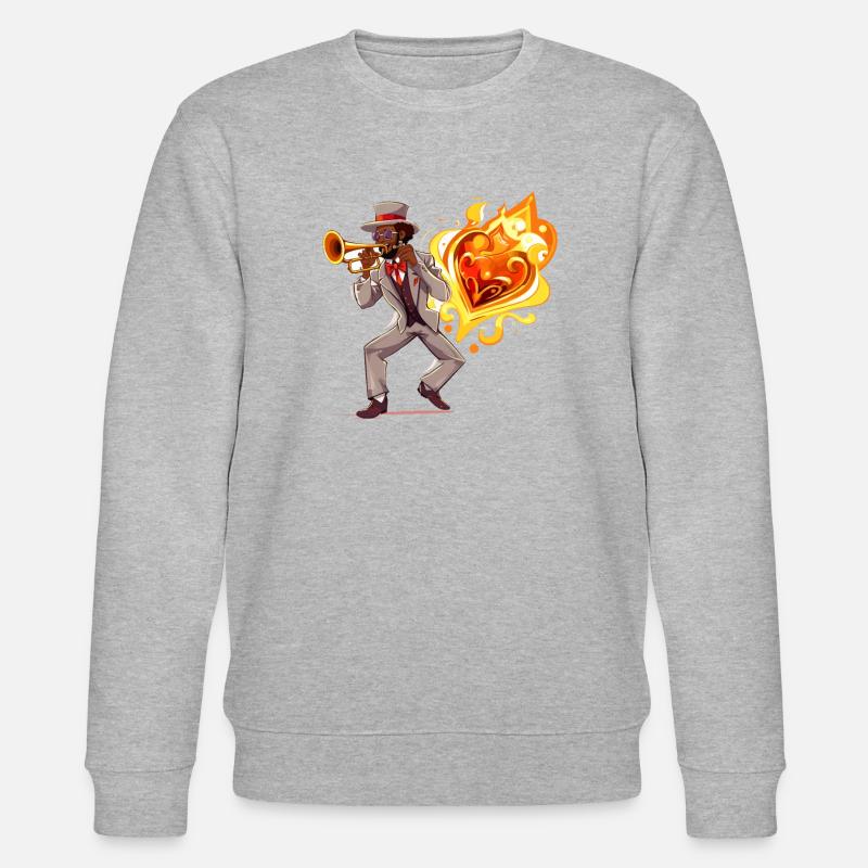 Virtuose de la trompette - Sweat bio CHANGER Stanley/Stella Unisexe - gris chiné
