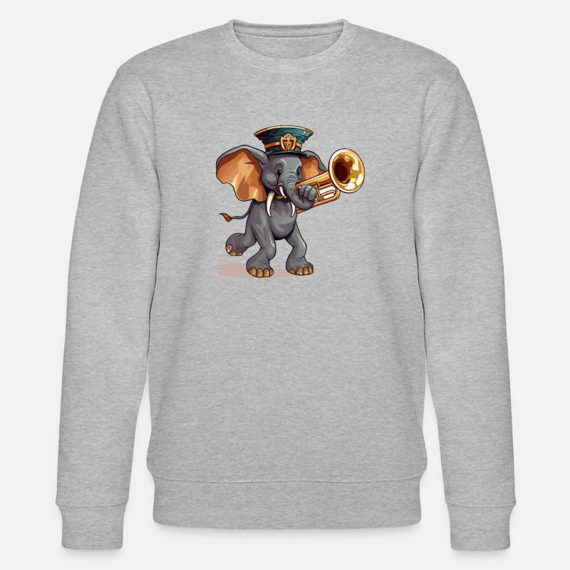 Elefanten-Maestro - Stanley/Stella Unisex Bio-Sweatshirt CHANGER  - Grau meliert