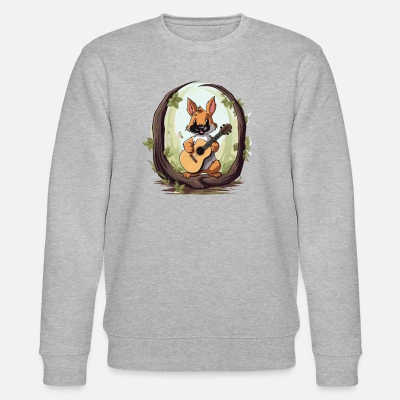 Eichhörnchen-Serenader - Stanley/Stella Unisex Bio-Sweatshirt CHANGER  - Grau meliert