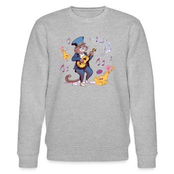 Jazzy Otter - Stanley/Stella Unisex Bio-Sweatshirt CHANGER  - Grau meliert - Vorne - Nik (191cm) & Marisol (170cm)