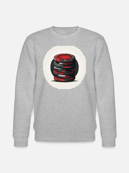 Poker Chips - Stanley/Stella Unisex Bio-Sweatshirt CHANGER - Grau meliert