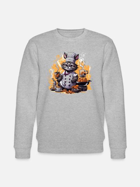 The Caffeine Culinary Artist - Stanley/Stella CHANGER Unisex Organic Sweatshirt - heather grey