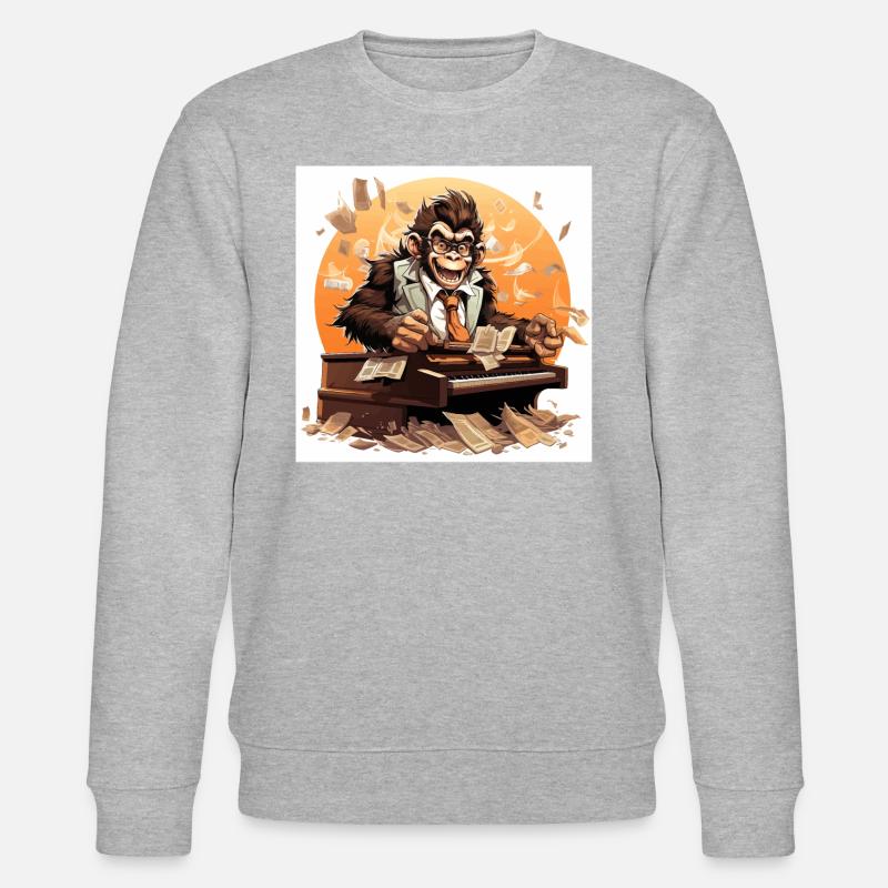 Der Koffein-Maestro - Stanley/Stella Unisex Bio-Sweatshirt CHANGER  - Grau meliert