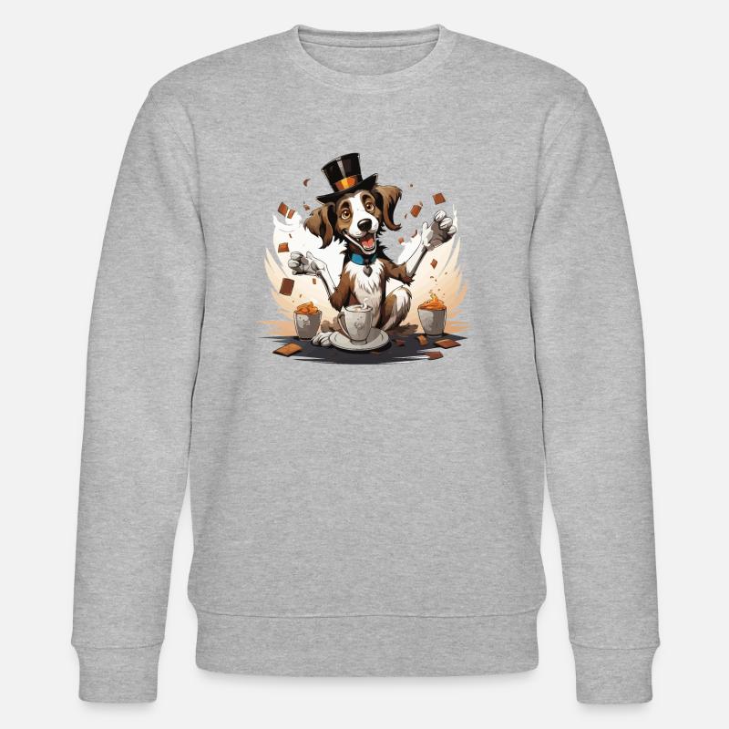Der Koffein-Magier - Stanley/Stella Unisex Bio-Sweatshirt CHANGER  - Grau meliert