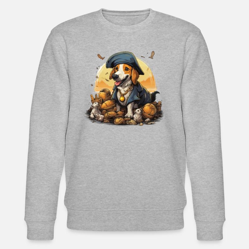 The Caffeinated Pirate - Stanley/Stella CHANGER Unisex Organic Sweatshirt - heather grey