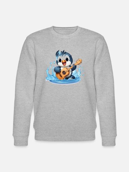 The Melodic Penguin - Stanley/Stella CHANGER Unisex Organic Sweatshirt - heather grey