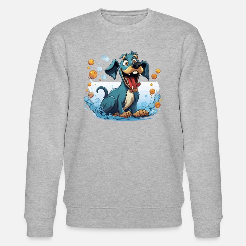 The Bubble-Blasting Trumpeter - Stanley/Stella CHANGER Unisex Organic Sweatshirt - heather grey