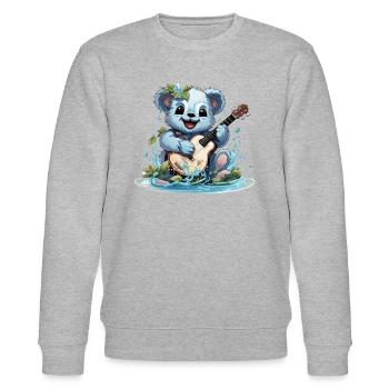 The Banjo-Tangled Koala - Stanley/Stella CHANGER Unisex Organic Sweatshirt - heather grey - Front - Nik (191cm) & Marisol (170cm)