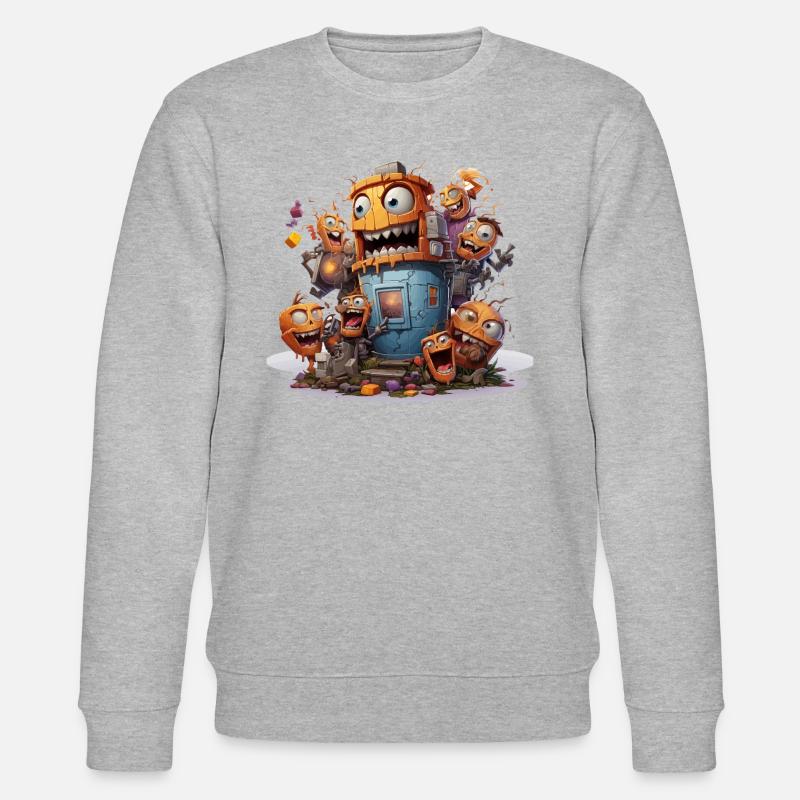 Die urkomischen Geister - Stanley/Stella Unisex Bio-Sweatshirt CHANGER  - Grau meliert
