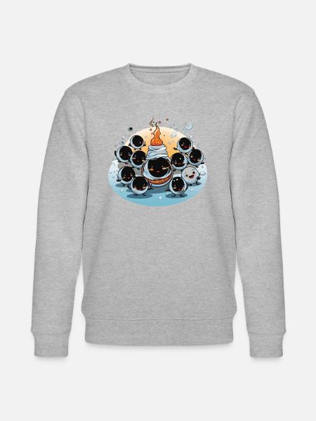 The Jolly Snowman Brigade - Stanley/Stella CHANGER Unisex Organic Sweatshirt - heather grey