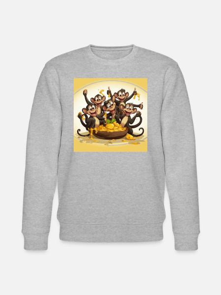 The Circus Monkey Mayhem - Stanley/Stella CHANGER Unisex Organic Sweatshirt - heather grey