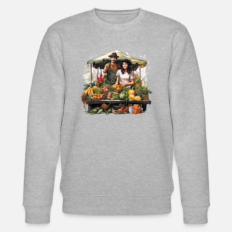 Mosaïque du Marché - Sweat bio CHANGER Stanley/Stella Unisexe - gris chiné