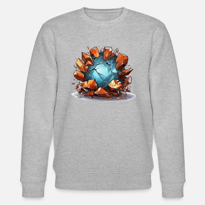 Fragmentierte Grenzen - Stanley/Stella Unisex Bio-Sweatshirt CHANGER - Grau meliert