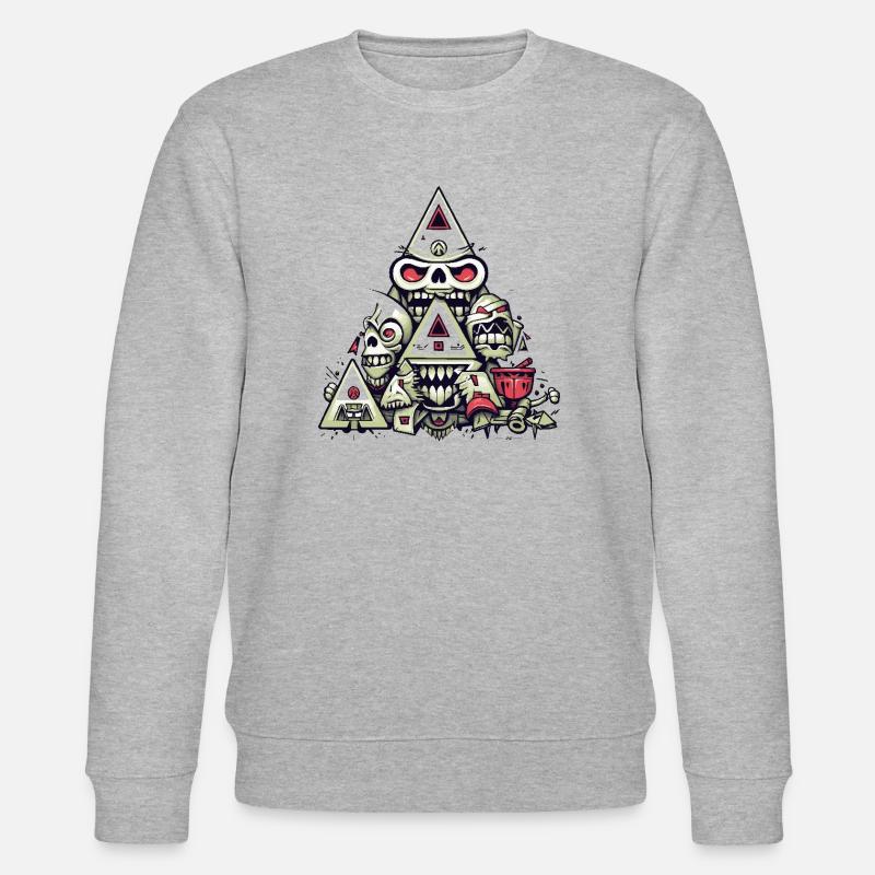 Abstrakte Collage - Stanley/Stella Unisex Bio-Sweatshirt CHANGER  - Grau meliert